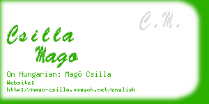 csilla mago business card