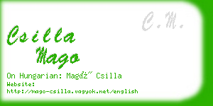 csilla mago business card